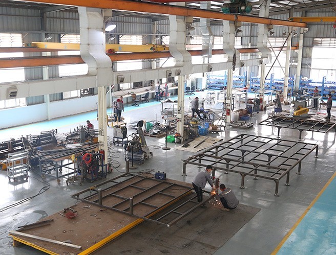 Welding area of production workshop